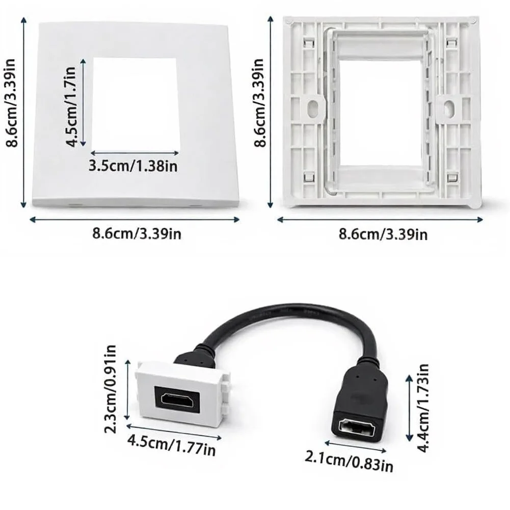 Home Cinema Setup - Podwójna płytka ścienna z kablem pigtail