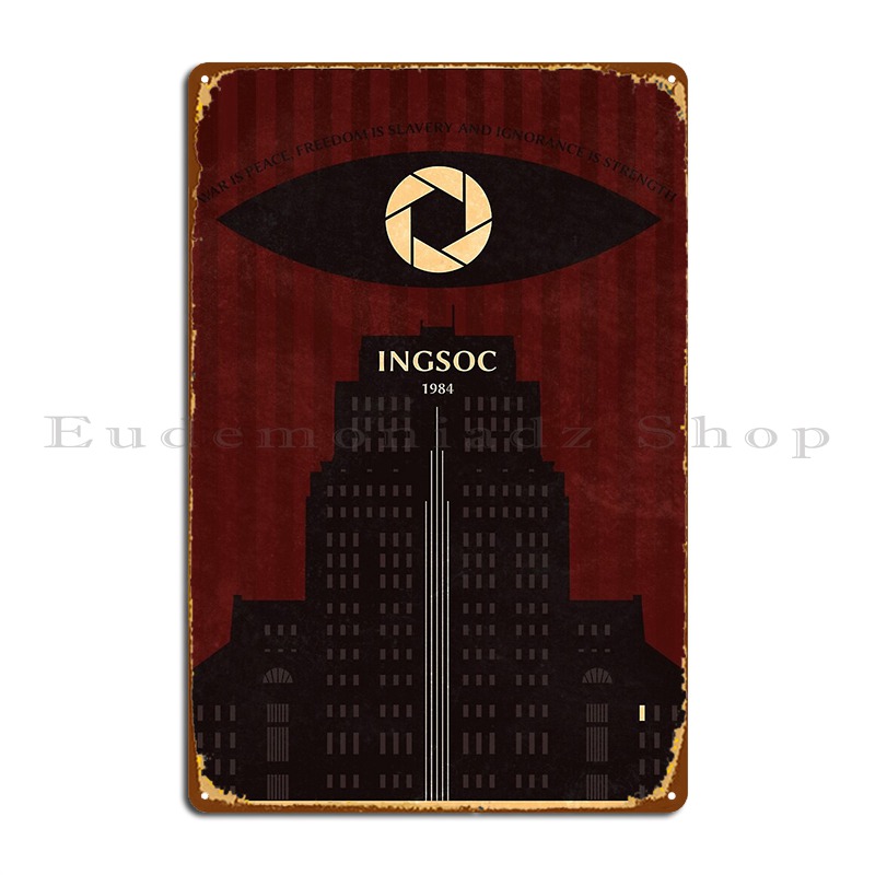 Home Cinema Orwell - George Orwell 1984 Ingsoc Metalowe Znaki