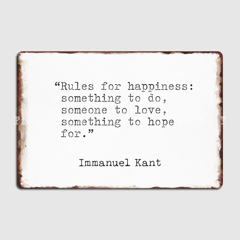 Home Cinema Quotes - Immanuel Kant Quotes Metalowy Znak Kino