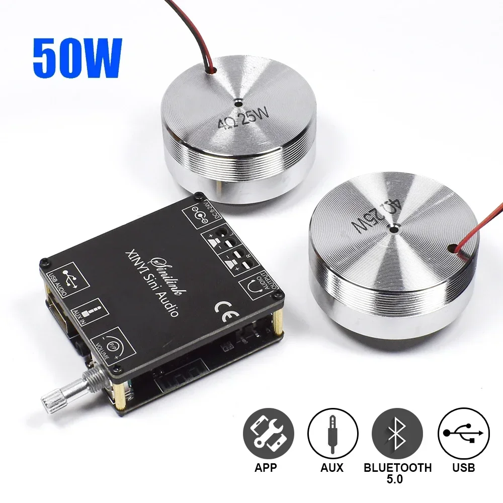 Audio Home Cinema - 2*25W przenośny głośnik wibracyjny stereo głośnik
