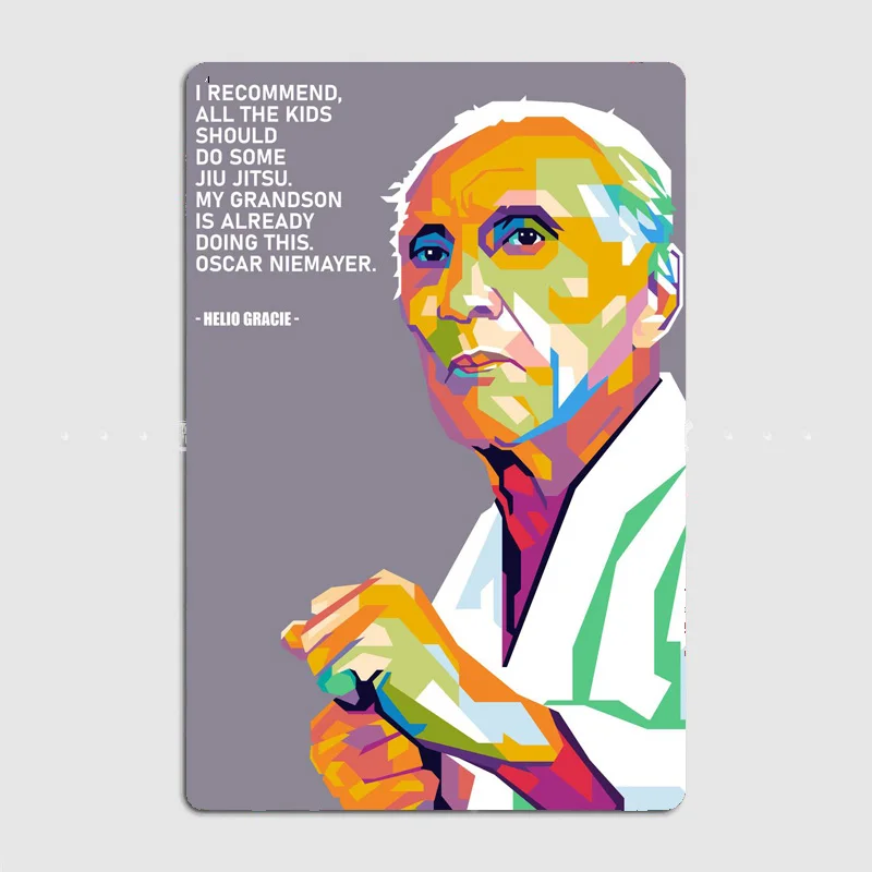 Home Cinema Quotes - Legends Helio Gracie Cytaty Metalowa Tabliczka