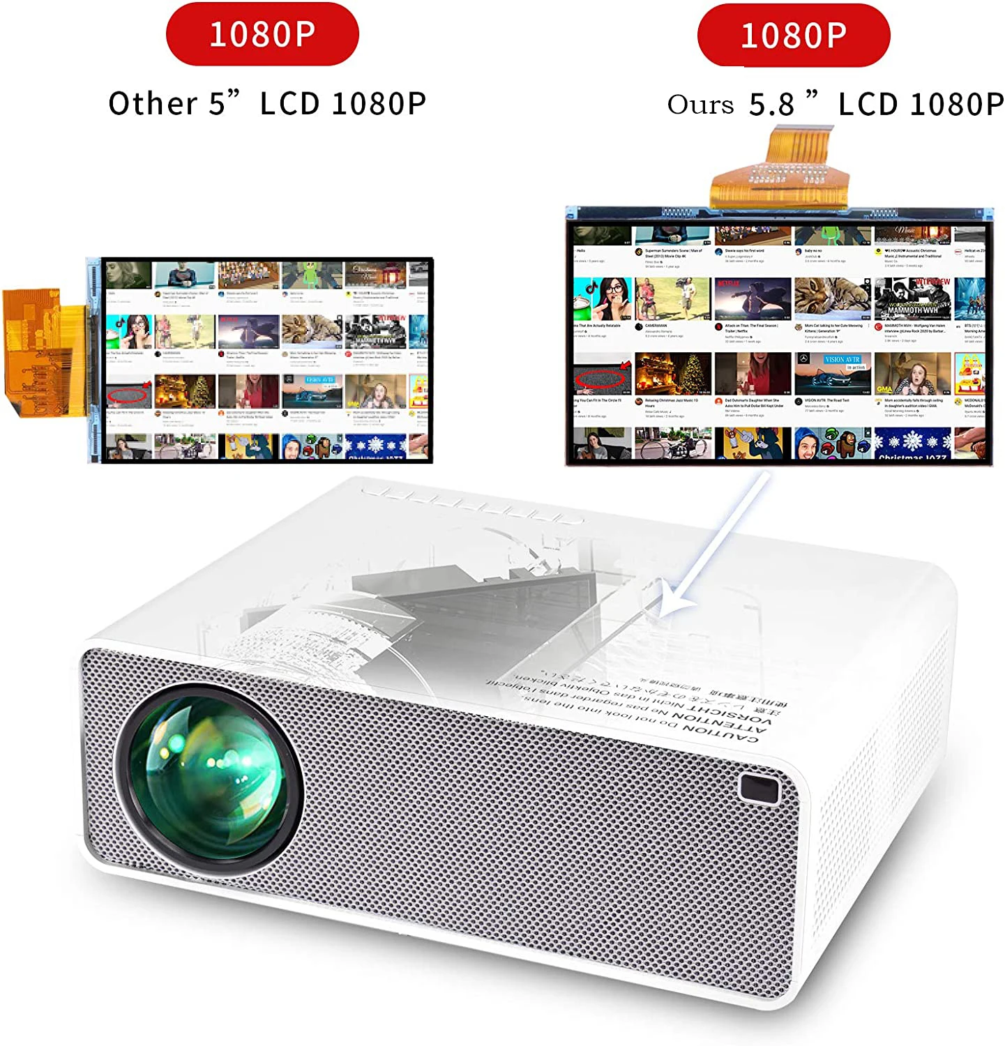 Nowy Projektor Beamer 1080P Fu – Home Cinema Kids recenzja i cena