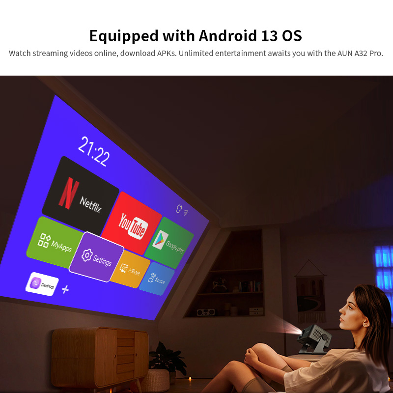 AUN A32 Pro Android 13 Projekt – Home Cinema Setup recenzja i cena