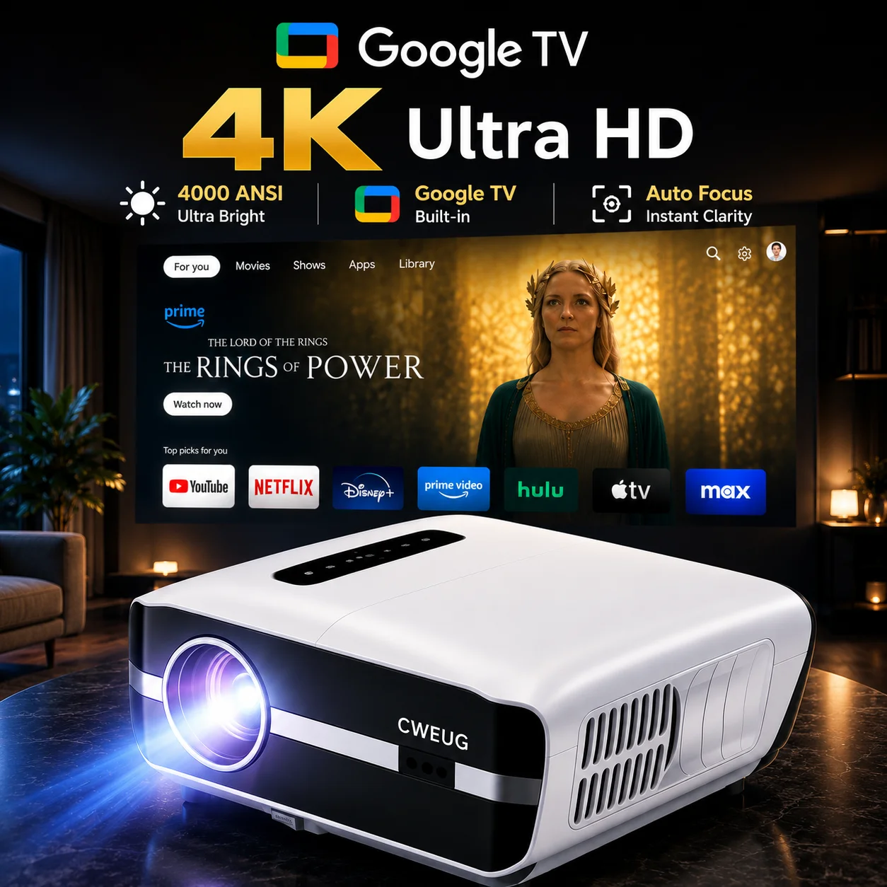 Projektor NewA9S 4k z automaty – Home Cinema Setup recenzja i cena